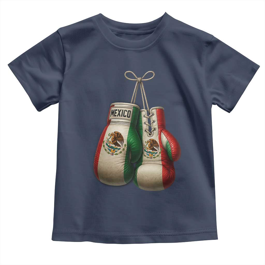 Mexican Boxing Gloves Toddler T Shirt Retro Vintage Mexico Flag Boxer