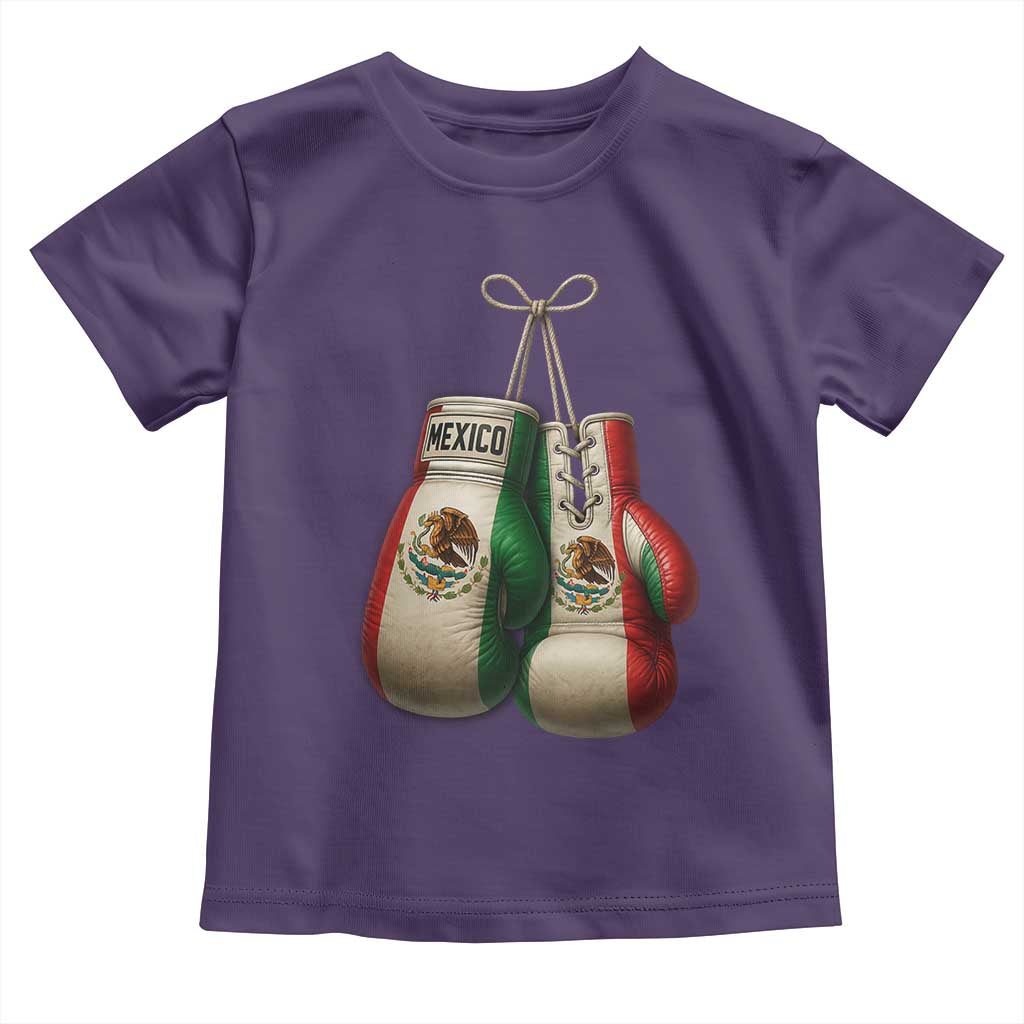 Mexican Boxing Gloves Toddler T Shirt Retro Vintage Mexico Flag Boxer