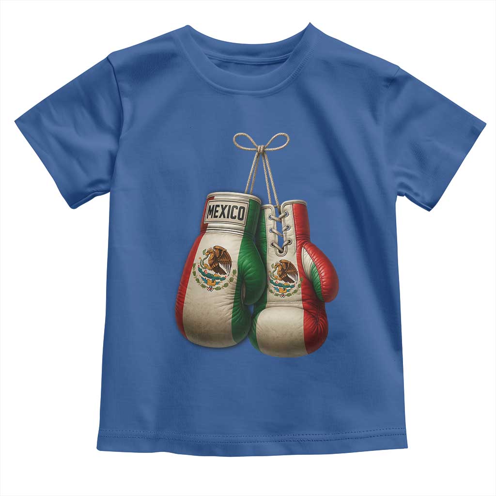 Mexican Boxing Gloves Toddler T Shirt Retro Vintage Mexico Flag Boxer