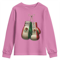 Mexican Boxing Gloves Youth Sweatshirt Retro Vintage Mexico Flag Boxer