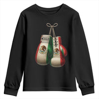 Mexican Boxing Gloves Youth Sweatshirt Retro Vintage Mexico Flag Boxer