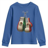 Mexican Boxing Gloves Youth Sweatshirt Retro Vintage Mexico Flag Boxer