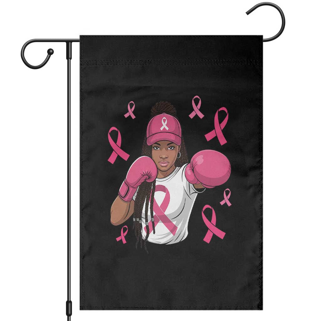 Black Women Fight Breast Cancer Awareness Garden Flag Pink Ribbon African American