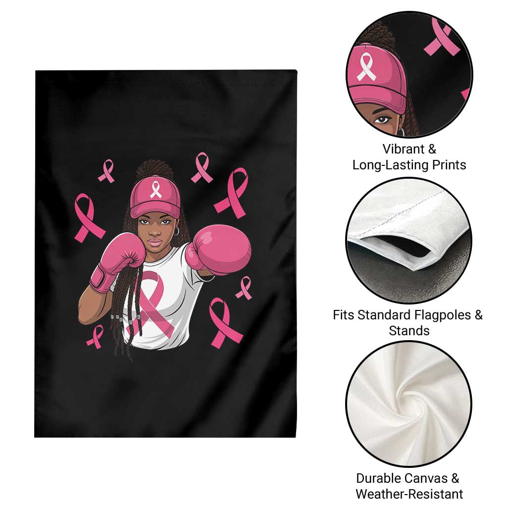 Black Women Fight Breast Cancer Awareness Garden Flag Pink Ribbon African American