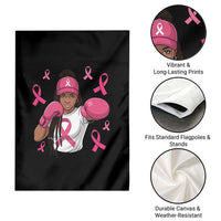 Black Women Fight Breast Cancer Awareness Garden Flag Pink Ribbon African American