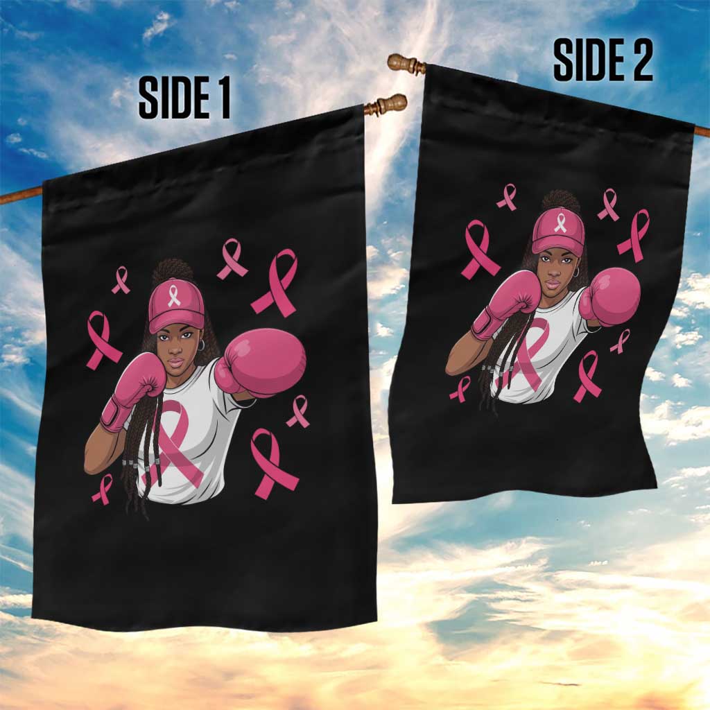 Black Women Fight Breast Cancer Awareness Garden Flag Pink Ribbon African American