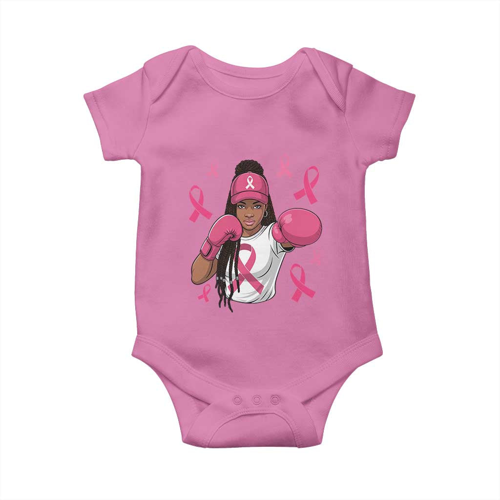 Black Women Fight Breast Cancer Awareness Baby Onesie Pink Ribbon African American