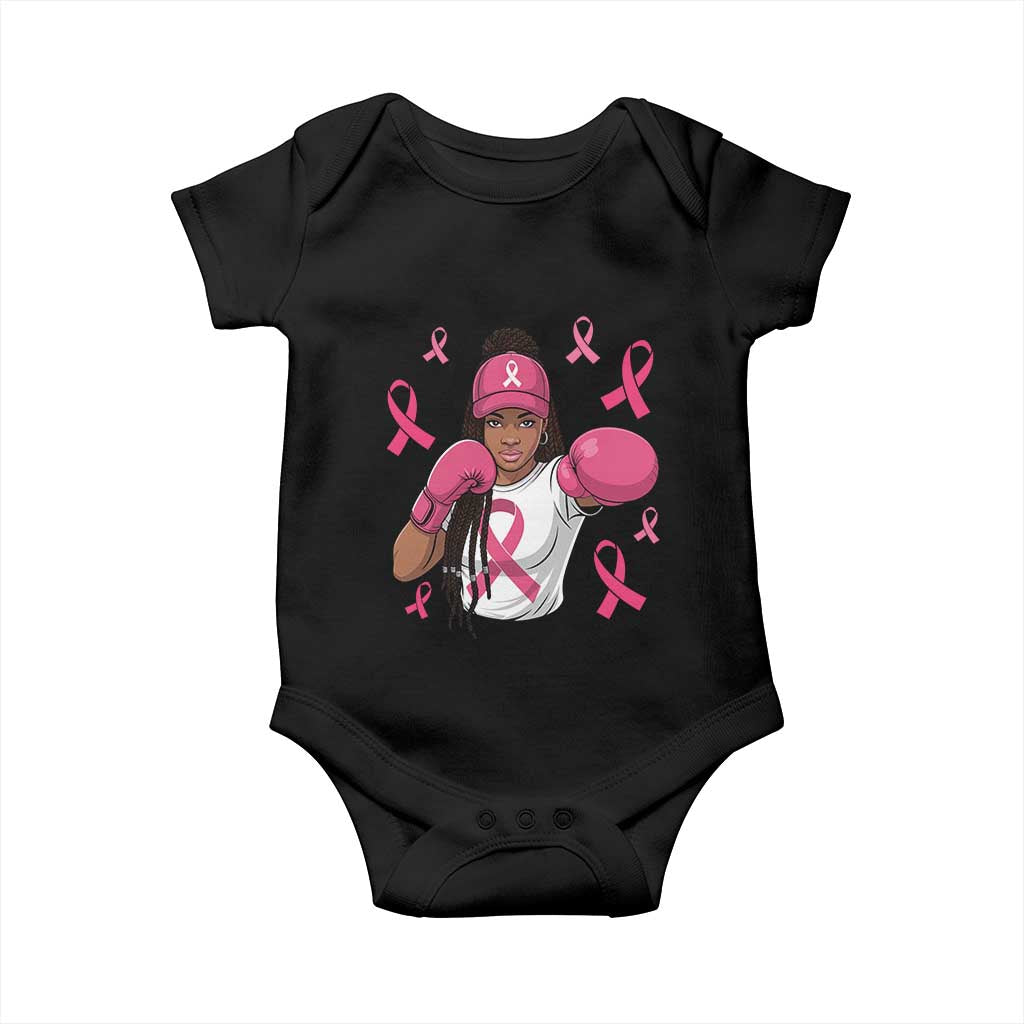 Black Women Fight Breast Cancer Awareness Baby Onesie Pink Ribbon African American