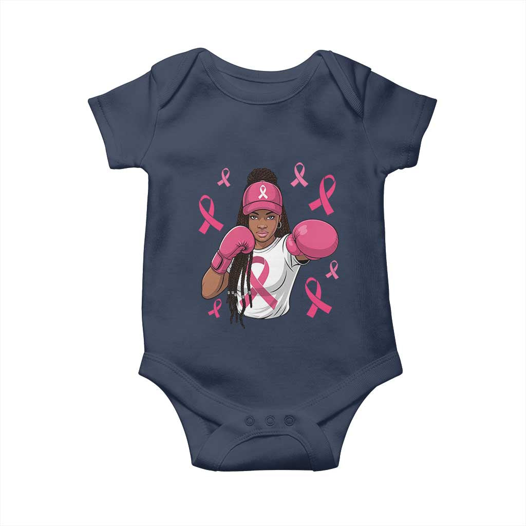 Black Women Fight Breast Cancer Awareness Baby Onesie Pink Ribbon African American