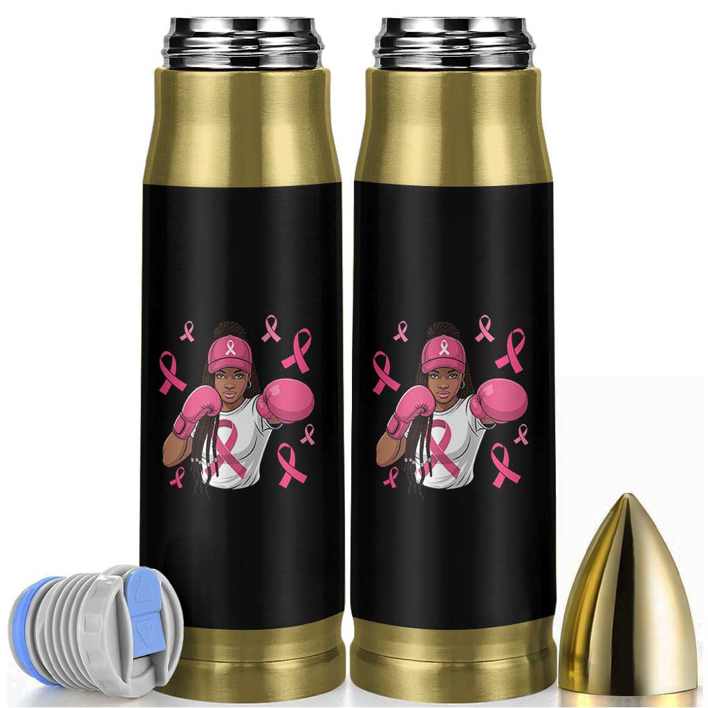 Black Women Fight Breast Cancer Awareness Bullet Tumbler Pink Ribbon African American