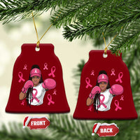 Black Women Fight Breast Cancer Awareness Ceramic Ornament Pink Ribbon African American