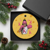 Black Women Fight Breast Cancer Awareness Ceramic Ornament Pink Ribbon African American