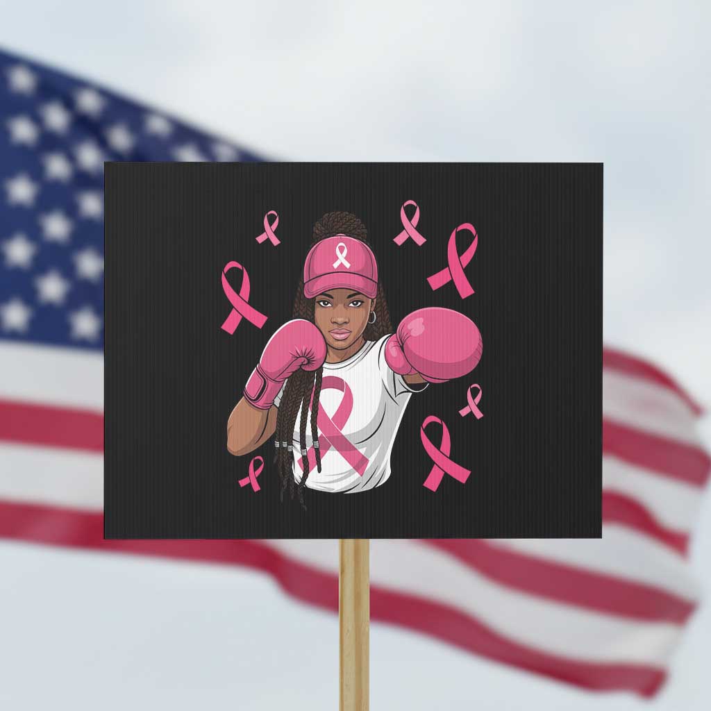 Black Women Fight Breast Cancer Awareness Protest Sign Pink Ribbon African American