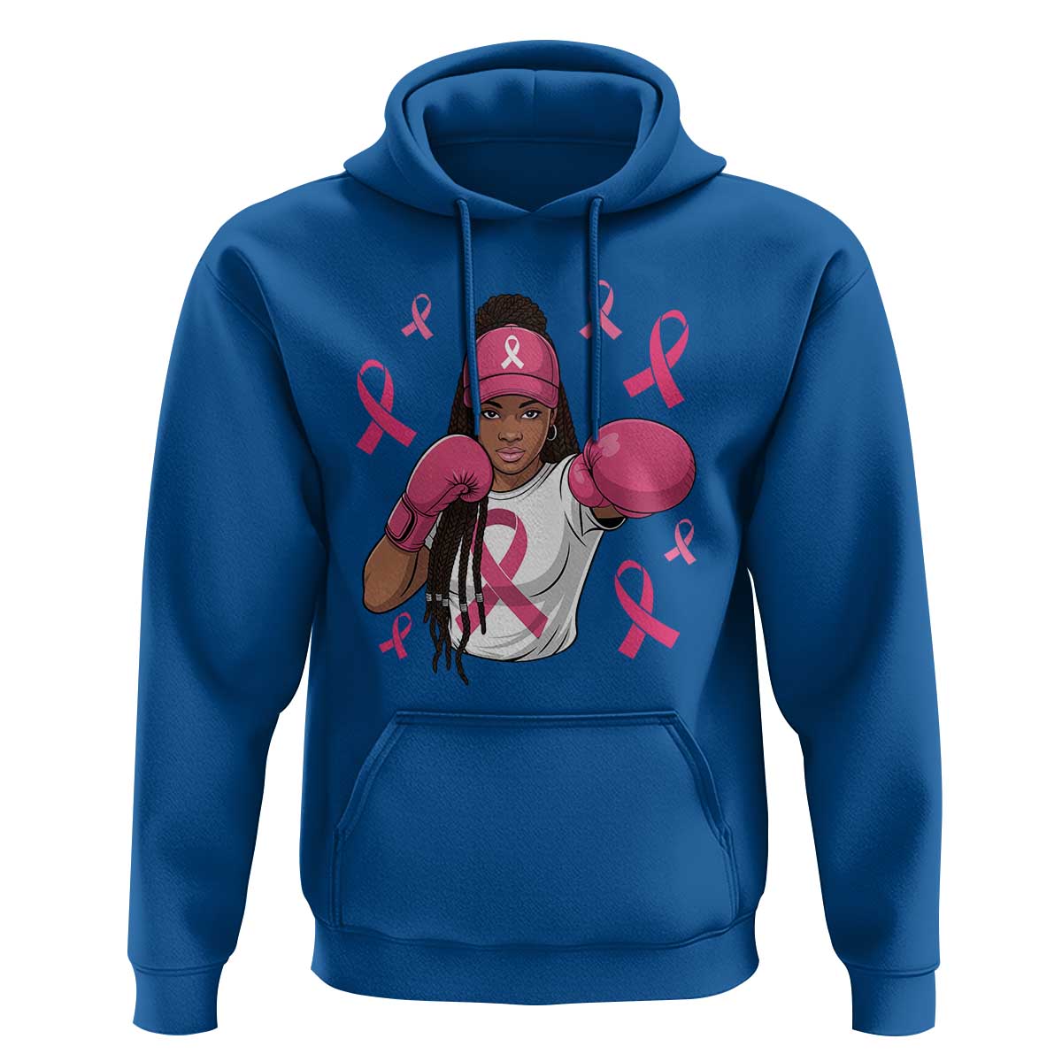 Black Women Fight Breast Cancer Awareness Hoodie Pink Ribbon African American