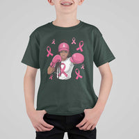 Black Women Fight Breast Cancer Awareness T Shirt For Kid Pink Ribbon African American