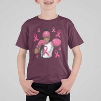 Black Women Fight Breast Cancer Awareness T Shirt For Kid Pink Ribbon African American