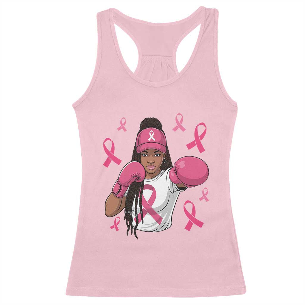 Black Women Fight Breast Cancer Awareness Racerback Tank Top Pink Ribbon African American
