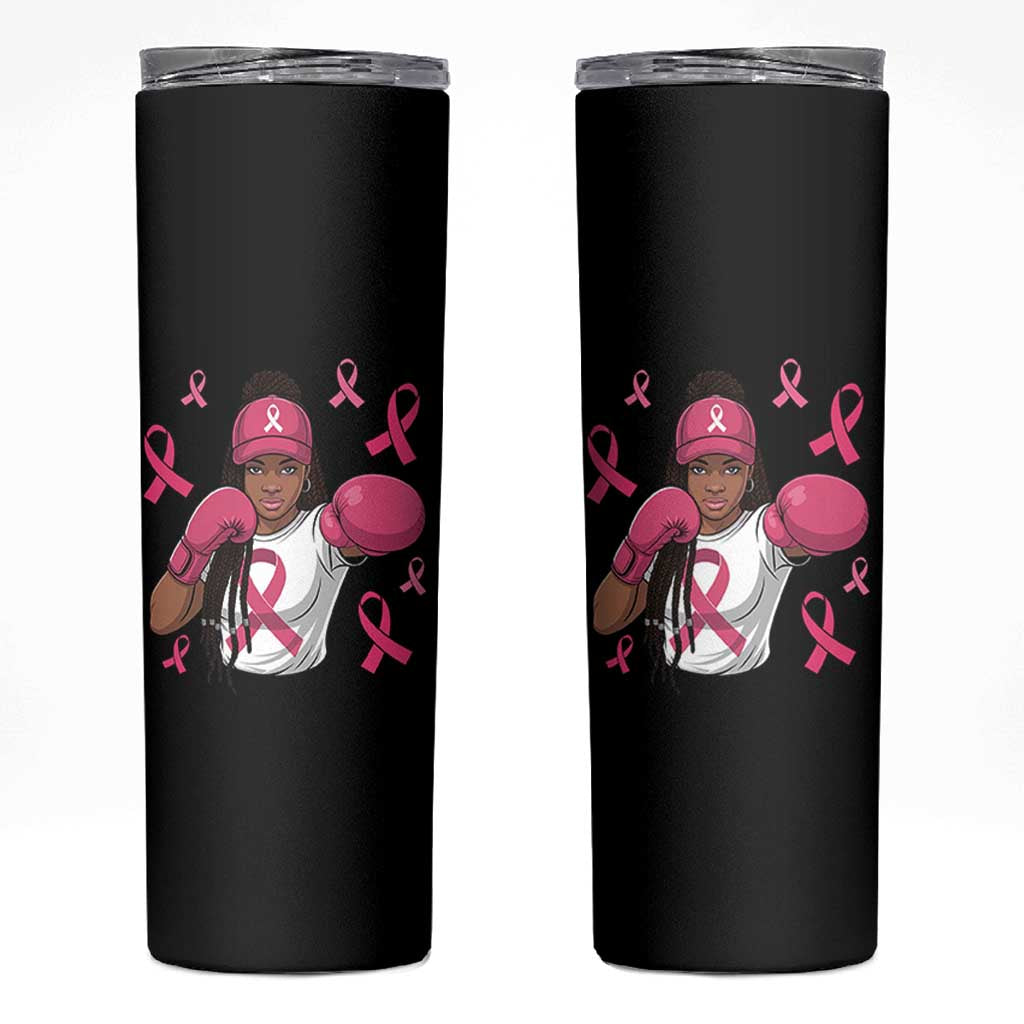 Black Women Fight Breast Cancer Awareness Skinny Tumbler Pink Ribbon African American