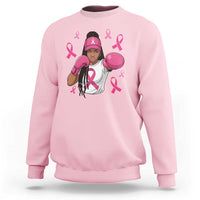 Black Women Fight Breast Cancer Awareness Sweatshirt Pink Ribbon African American