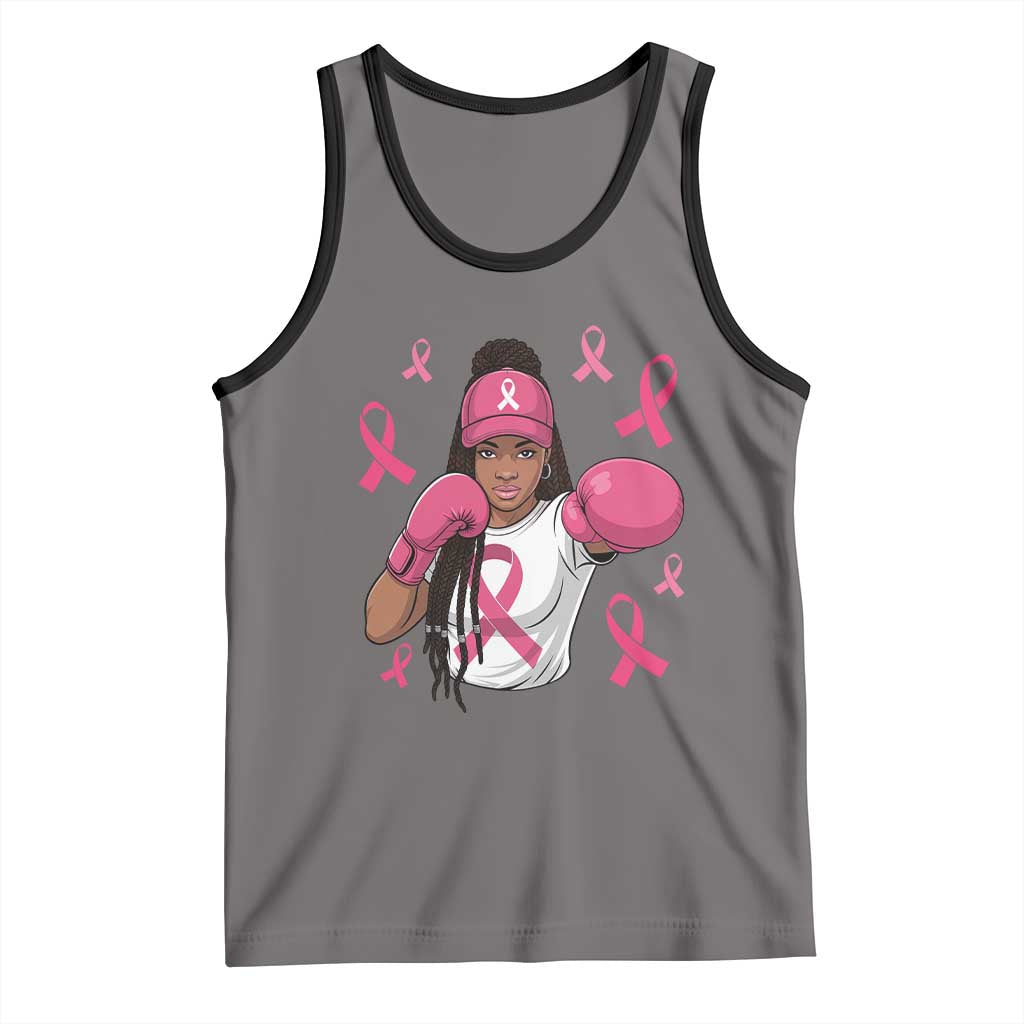 Black Women Fight Breast Cancer Awareness Tank Top Pink Ribbon African American