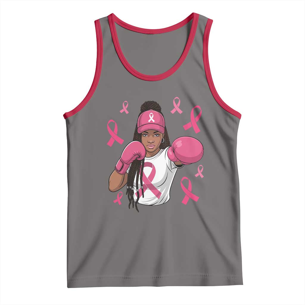 Black Women Fight Breast Cancer Awareness Tank Top Pink Ribbon African American