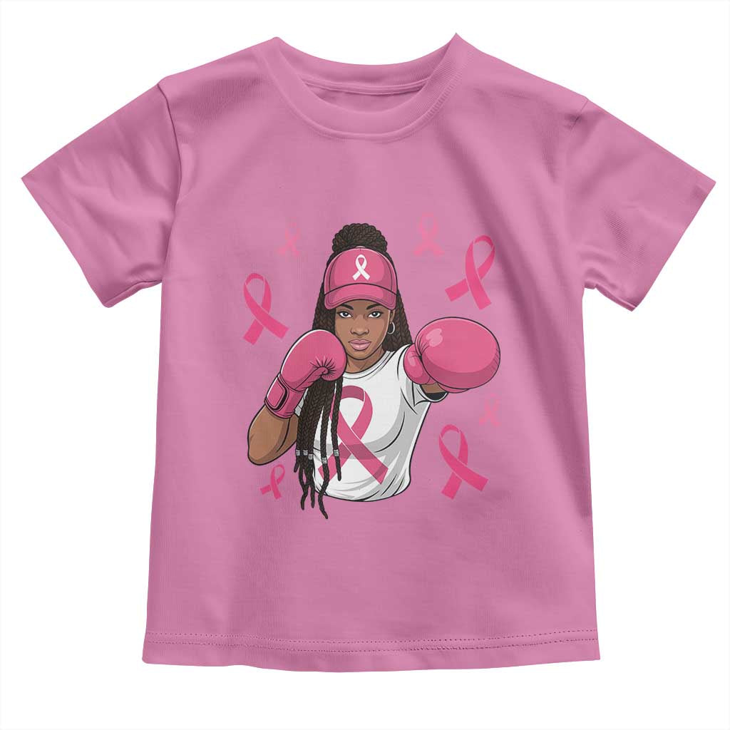 Black Women Fight Breast Cancer Awareness Toddler T Shirt Pink Ribbon African American