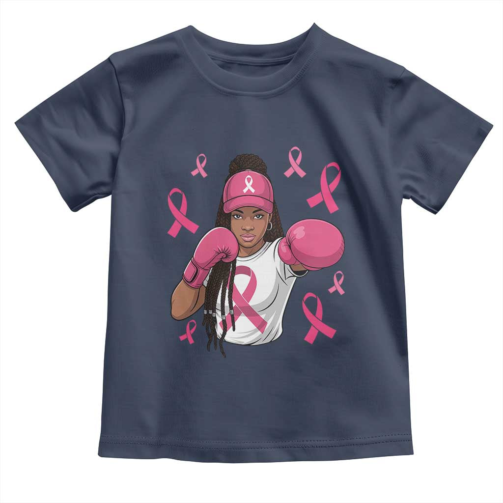Black Women Fight Breast Cancer Awareness Toddler T Shirt Pink Ribbon African American