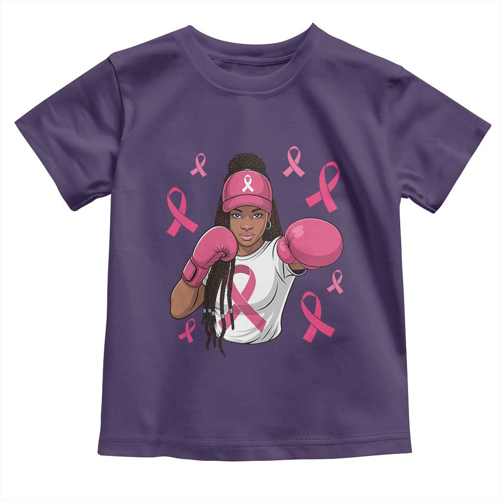 Black Women Fight Breast Cancer Awareness Toddler T Shirt Pink Ribbon African American