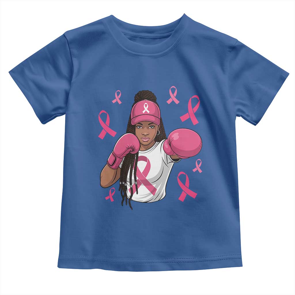 Black Women Fight Breast Cancer Awareness Toddler T Shirt Pink Ribbon African American