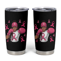 Black Women Fight Breast Cancer Awareness Tumbler Cup Pink Ribbon African American