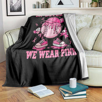 Baseball Breast Cancer Throw Blanket In October We Wear Pink Baseball Drip