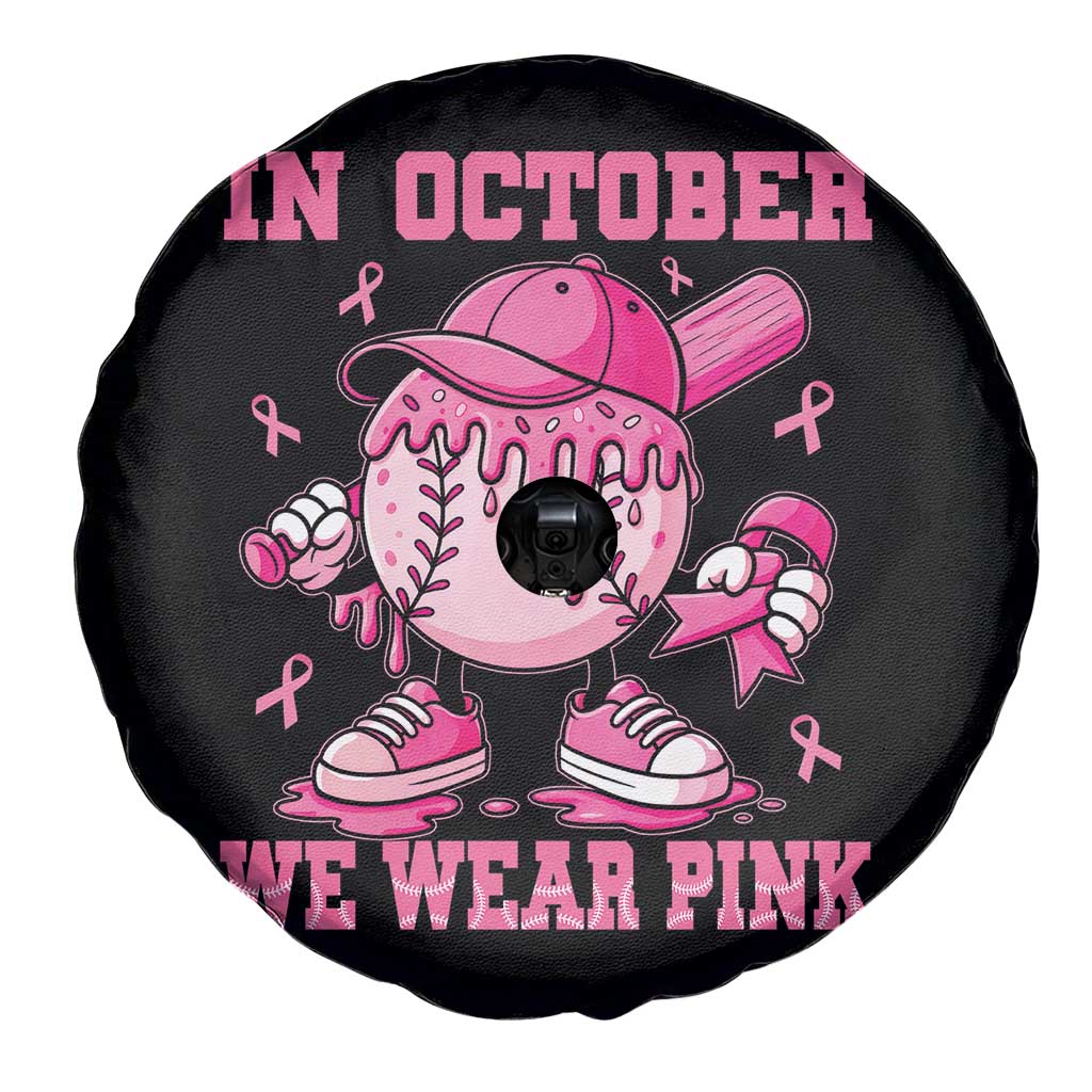 Baseball Breast Cancer Spare Tire Cover In October We Wear Pink Baseball Drip