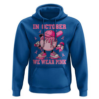 Baseball Breast Cancer Hoodie In October We Wear Pink Baseball Drip