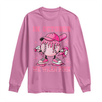 Baseball Breast Cancer Long Sleeve Shirt In October We Wear Pink Baseball Drip