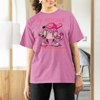 Baseball Breast Cancer T Shirt For Women In October We Wear Pink Baseball Drip