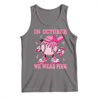 Baseball Breast Cancer Tank Top In October We Wear Pink Baseball Drip