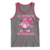 Baseball Breast Cancer Tank Top In October We Wear Pink Baseball Drip