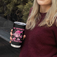 Baseball Breast Cancer Tumbler Cup In October We Wear Pink Baseball Drip