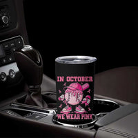 Baseball Breast Cancer Tumbler Cup In October We Wear Pink Baseball Drip