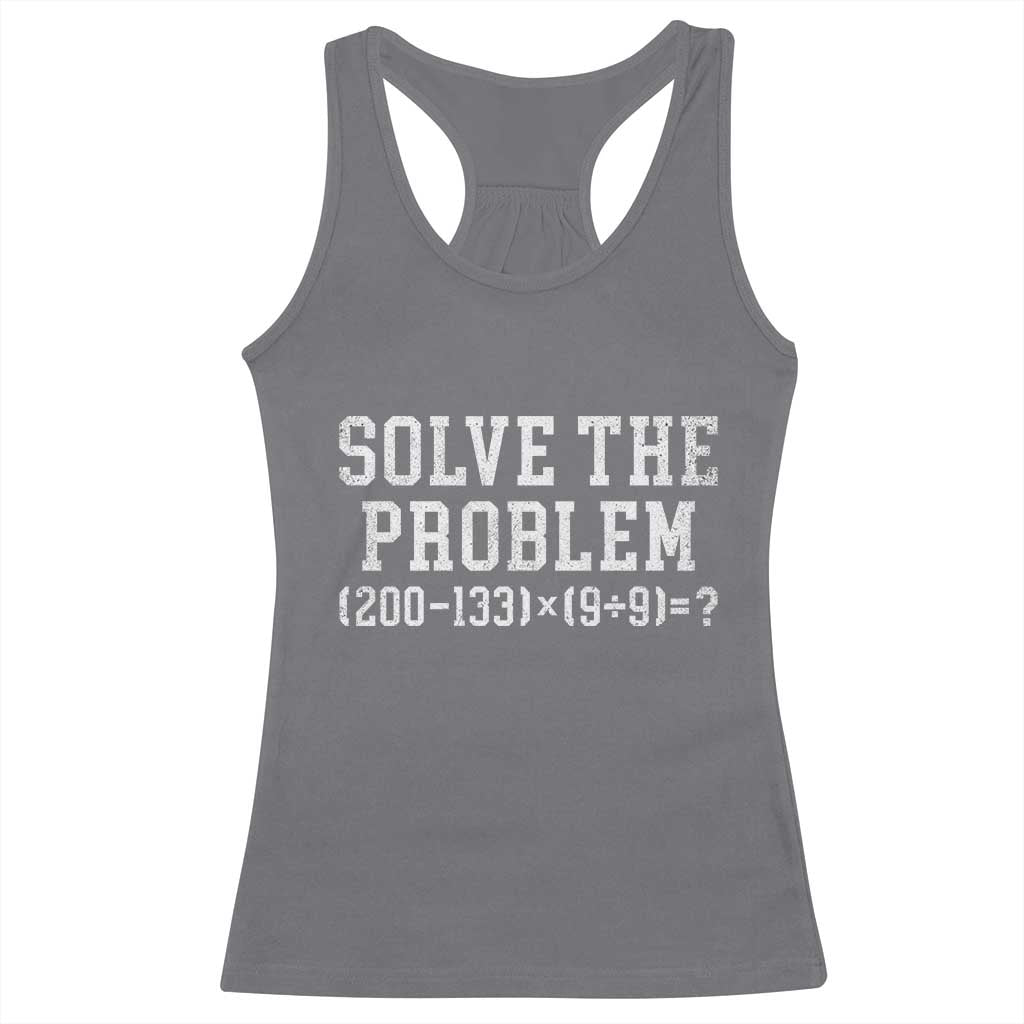 Funny Six Seven Racerback Tank Top Math Teacher Joke 67 Meme Gen Alpha Slang - Wonder Print Shop