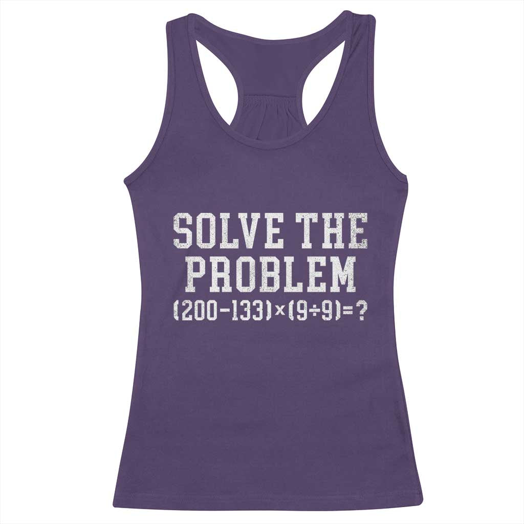Funny Six Seven Racerback Tank Top Math Teacher Joke 67 Meme Gen Alpha Slang - Wonder Print Shop