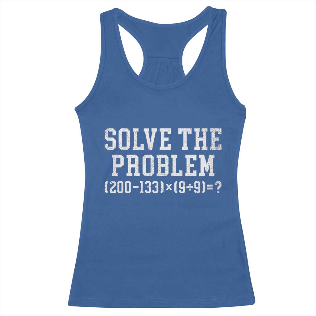 Funny Six Seven Racerback Tank Top Math Teacher Joke 67 Meme Gen Alpha Slang - Wonder Print Shop