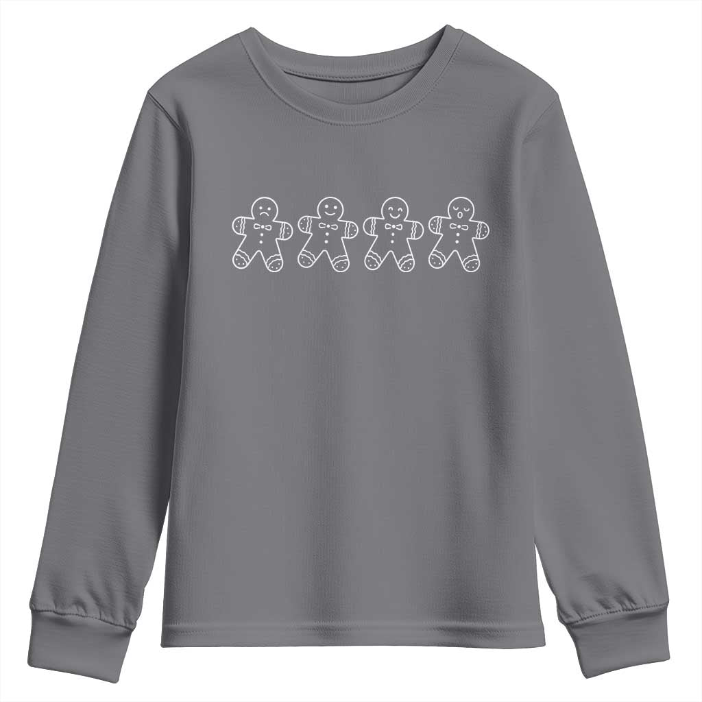 Christmas Gingerbread Cookies Youth Sweatshirt Festive Holiday Outfit - Wonder Print Shop