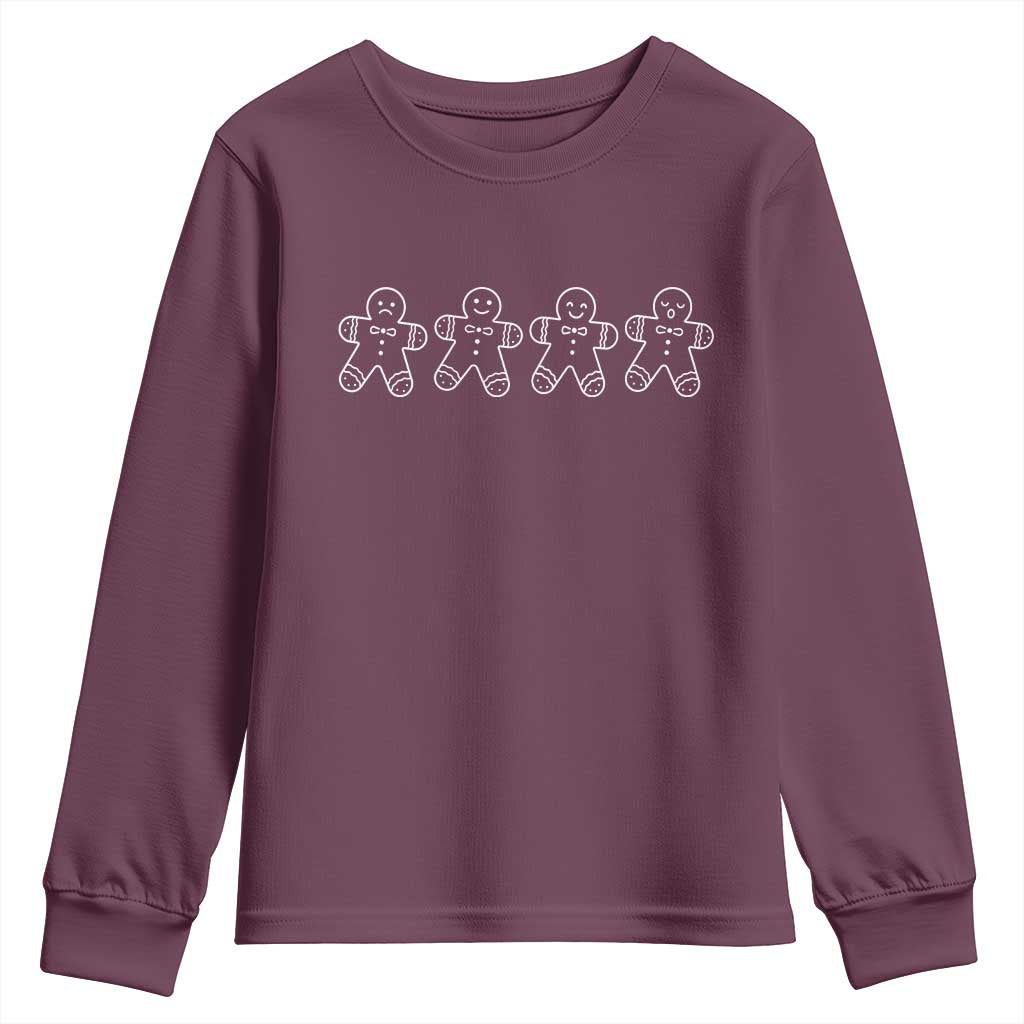 Christmas Gingerbread Cookies Youth Sweatshirt Festive Holiday Outfit - Wonder Print Shop