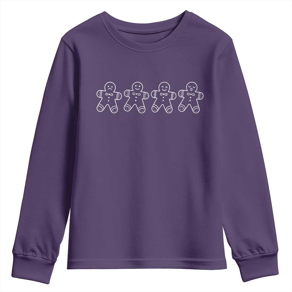 Christmas Gingerbread Cookies Youth Sweatshirt Festive Holiday Outfit - Wonder Print Shop