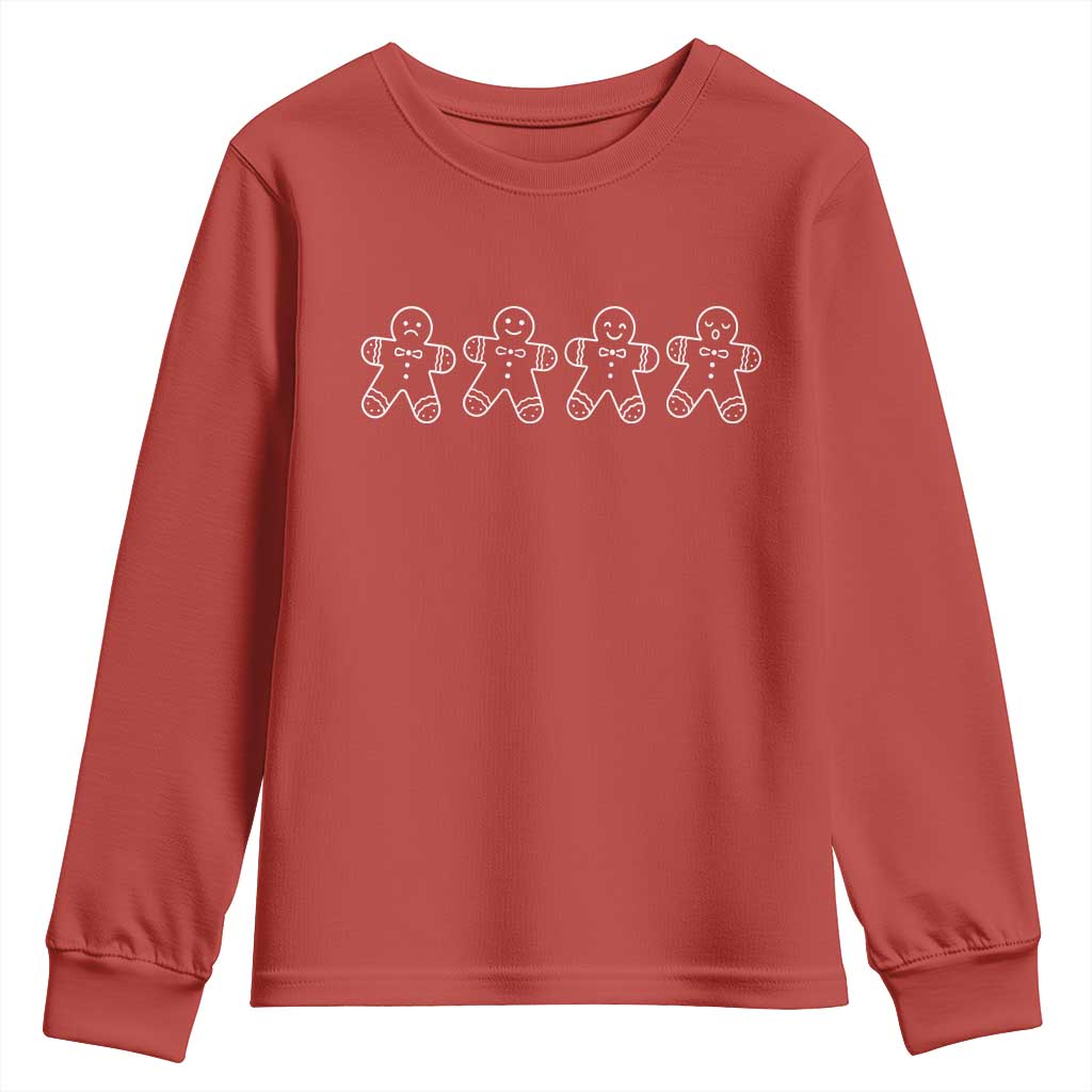 Christmas Gingerbread Cookies Youth Sweatshirt Festive Holiday Outfit - Wonder Print Shop