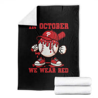 Red October Phillies Throw Blanket Philadelphia Baseball Drip Boy - Wonder Print Shop