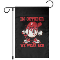Red October Phillies Garden Flag Philadelphia Baseball Drip Boy - Wonder Print Shop