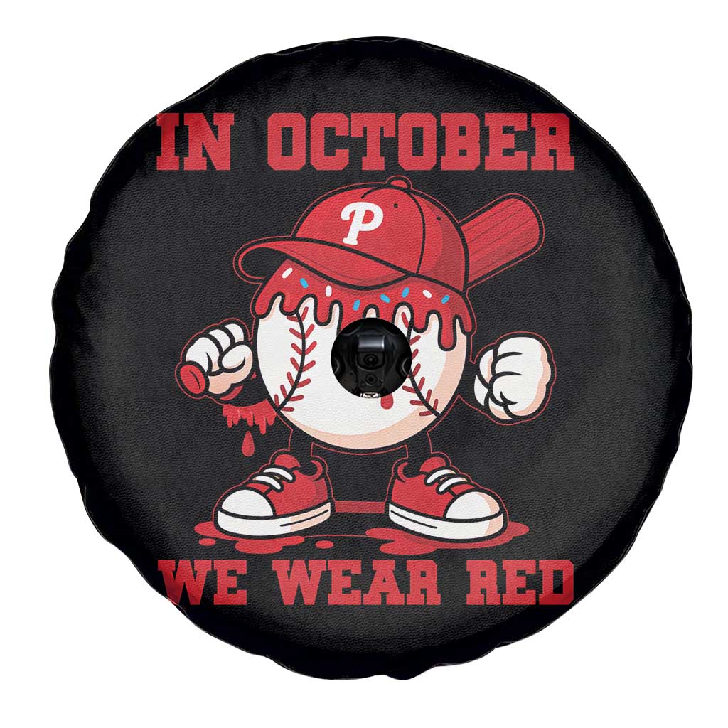 Red October Phillies Spare Tire Cover Philadelphia Baseball Drip Boy - Wonder Print Shop