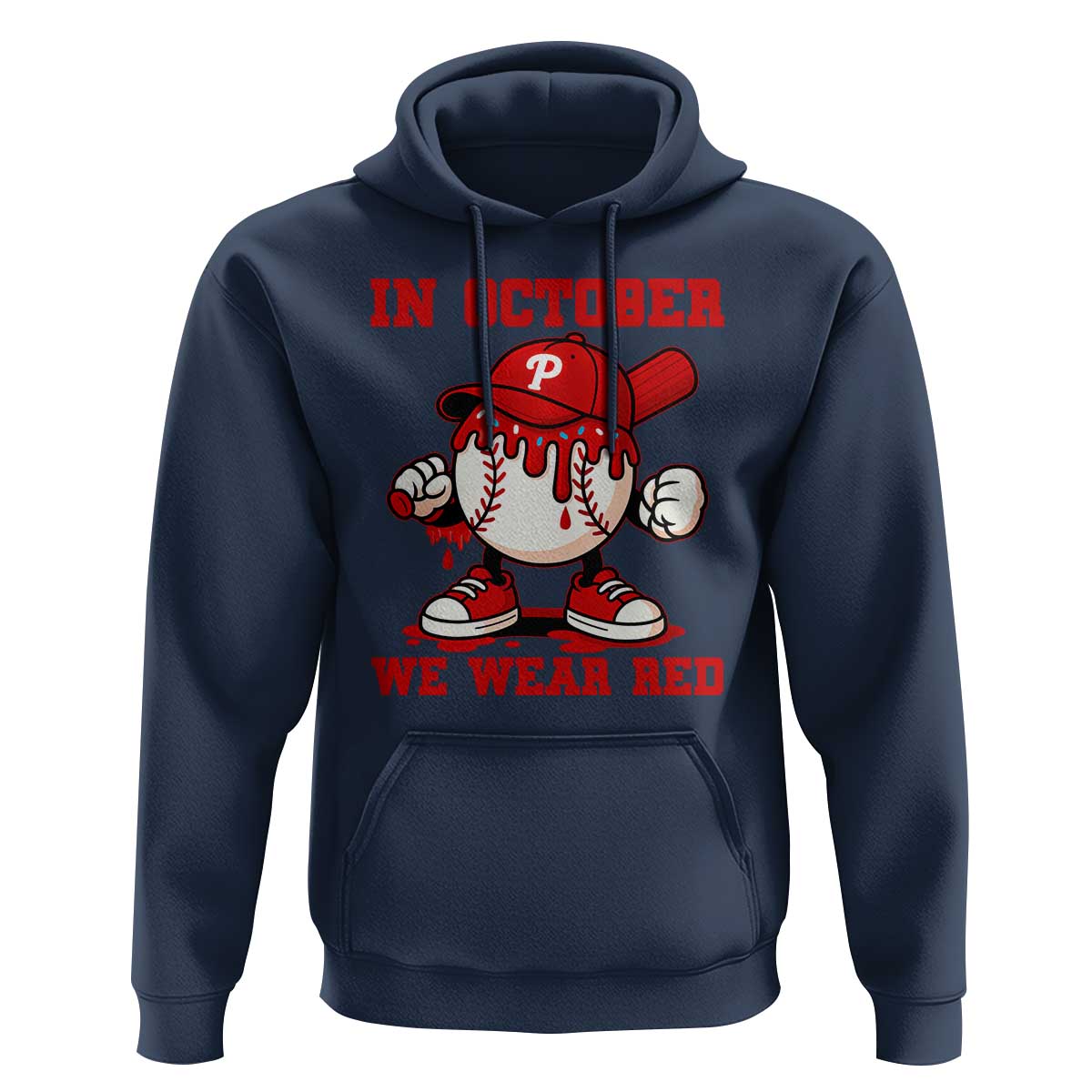 Red October Phillies Hoodie Philadelphia Baseball Drip Boy - Wonder Print Shop